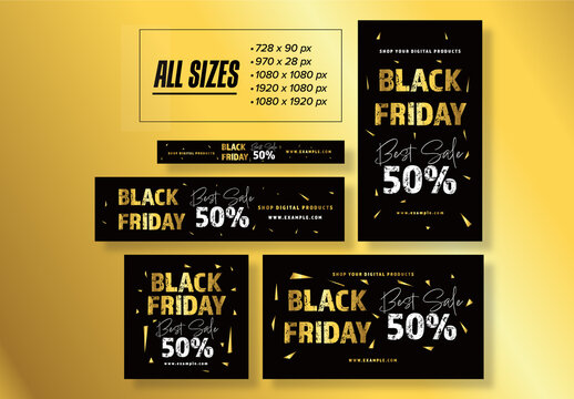 Black Friday Web Banner Ads Set