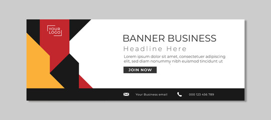 horizontal advertising business banner layout template flat design