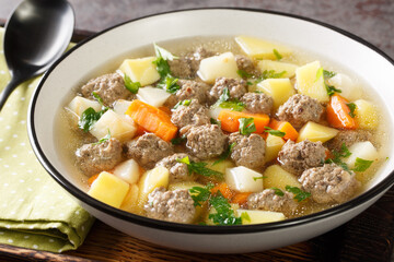 Satisfying sodd is Norway national dish which usually consists of mutton, meatballs, carrots, and...