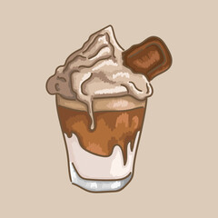 Sweet coffee drinks. Made in vector graphics.