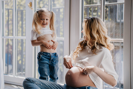 Little girl top belly shirts