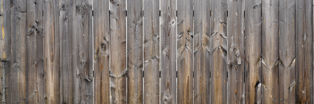 Sticker wooden horizontal wall facade fence made of planks wood vertical web banner panorama background