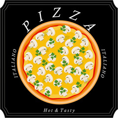 Various sweet tasty pizza