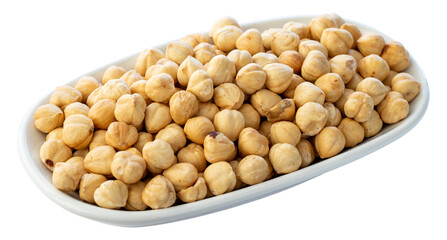 roasted hazelnut isolated on white background