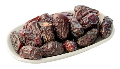 dates fruit isolated on white background. ramadan kareem