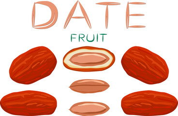 Sweet juicy tasty natural eco product date fruit