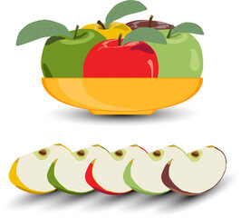 Sweet juicy tasty natural eco product apple