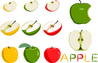 Sweet juicy tasty natural eco product apple