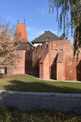 Fototapeta na wymiar Baszta Artyleryjska, mury obronne, Opole, zamek, 