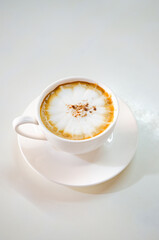 Barista making a cup of coffee Soft focus.