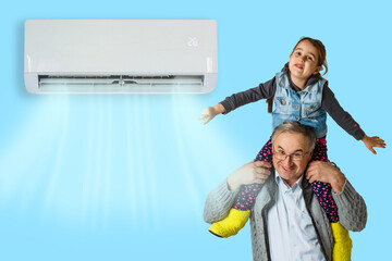Air conditioner blowing cold air
