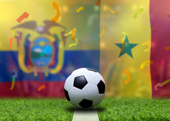 Fototapeta premium Football Cup competition between the national Ecuador and national Senegal.
