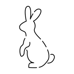 Rabbit line icon vector. 2023 rabbit year. christmas. animal theme