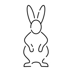 Obraz premium Rabbit line icon vector. 2023 rabbit new year. christmas. animal theme