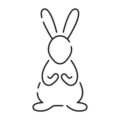 Rabbit line icon vector. 2023 rabbit new year. christmas. animal theme