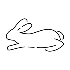 Rabbit line icon vector. 2023 rabbit new year. christmas. animal theme