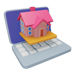 Online search 3d rendering isometric icon.