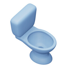 Toilet 3d rendering isometric icon.