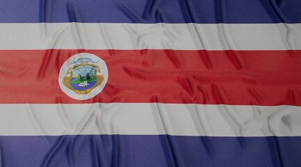 Flag of Costa Rica - on a flat surface with a few wrinkles