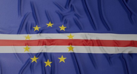 Flag of Cabo Verde - on a flat surface with a few wrinkles