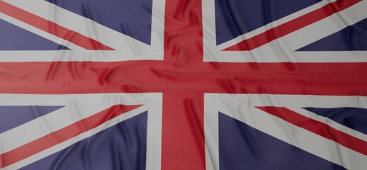 Flag of United Kingdom - on a flat surface with a few wrinkles