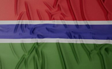 Flag of Gambia - on a flat surface with a few wrinkles