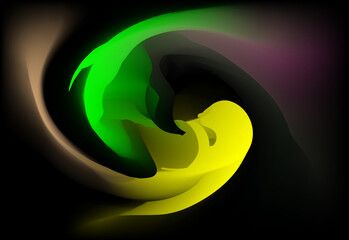 abstract background with glowing lines and calor green calor black