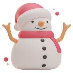 3d Rendering Christmas snowman Illustration