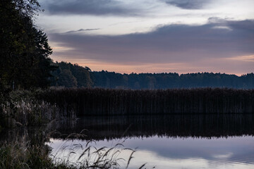 sunrise over the lake