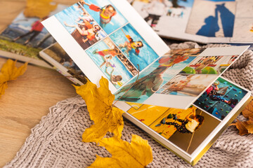 photobook with yellow leaves, album