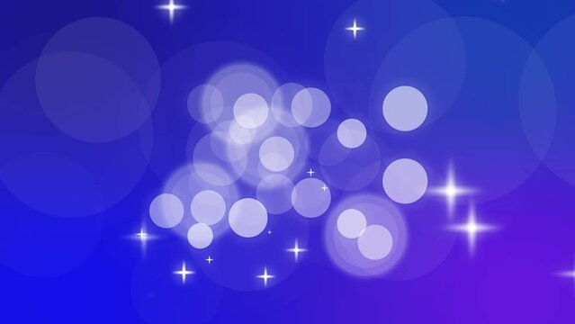 Sparkly stars and Dark Blue abstract background looping 
 animation