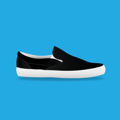 Sneakers in flat design, sneakers side view vector illustration