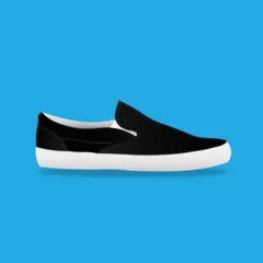 Rollo Sneakers in flat design, sneakers side view vector illustration © kiwi