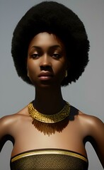 A beautiful African girl. Art. beautiful face. 