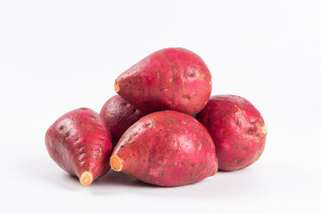 sweet potatoes isolated on white background