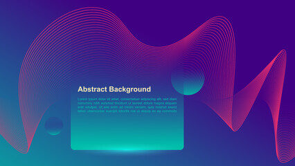Neon abstract background with glowing wave , Red line on blue background. Technology vector illustration.