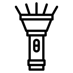 flashlight camping outdoor activity icon