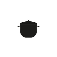 Stainless steel pan. Metal cooking pot. Kitchen utensil mockup. Cookware for cooking food. Vector illustration isolated on white background
