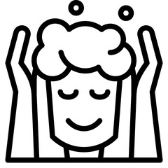 hair washing cleaning hygiene icon