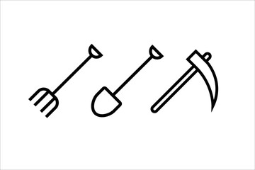 set icon tools symple, vector illustration