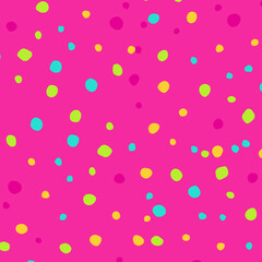 Trendy abstract background. Colorful Doodle dot pattern. Abstract spots. Background of Art bubbles, PNG.