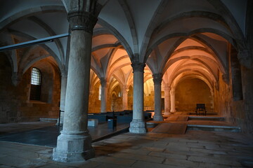 cloister of the  Alcobaca monastery in Portugal