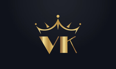 king crown logo design vector and extra bold queen symbol