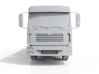 Dump Truck Hi-Detailed Template for Car Branding and Advertising