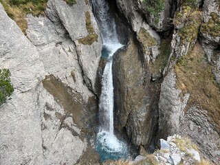 Aua dil Mer Waterfalls or Aua dil Mer Wasserfall (Wasserfälle Aua da Fluaz oder Panixer Fall) over...
