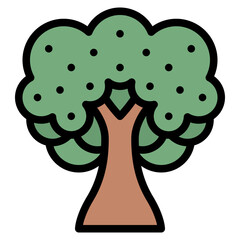 blooming tree spring season nature icon