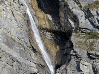 Aua dil Mer Waterfalls or Aua dil Mer Wasserfall (Wasserfälle Aua da Fluaz oder Panixer Fall) over...