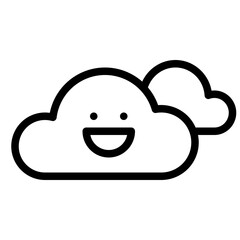 cloudy spring season nature icon