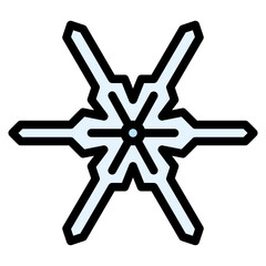 snowflake snow winter season christmas festival icon
