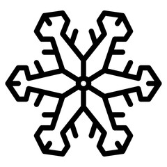 snowflake snow winter season christmas festival icon